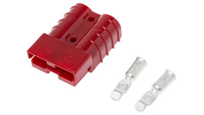 Genuine Anderson 120A Red Kit - Plug & 2 contacts for 2 AWG cable