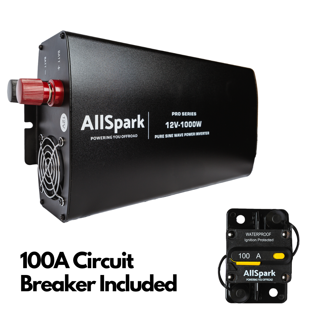 AllSpark 12V 1000 Watt PRO Series Pure Sine Wave Inverter with CB