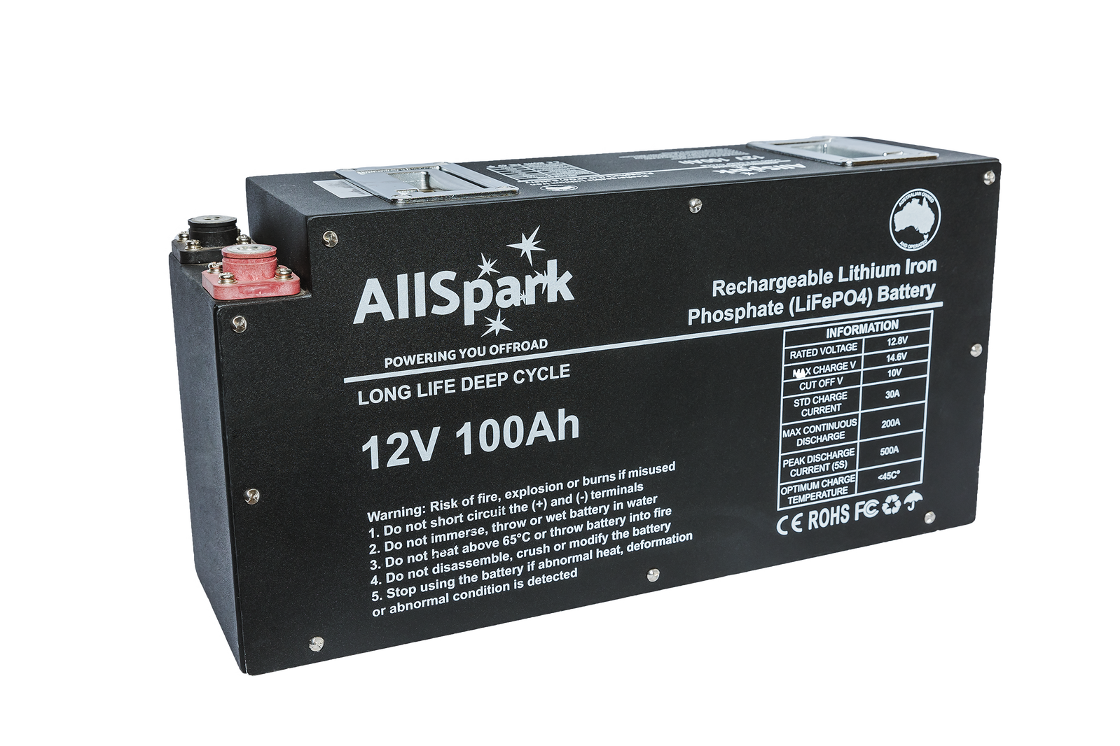 AllSpark Slimline 12V 100ah High Performance lifepo4 lithium battery