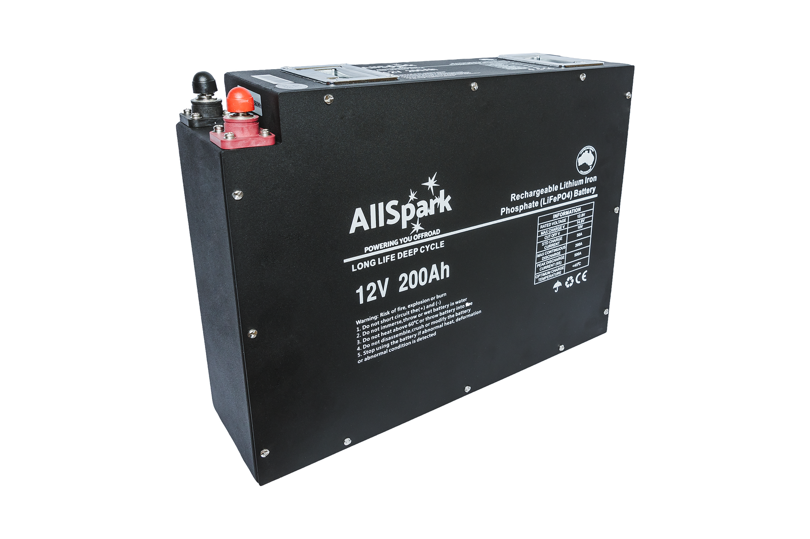 AllSpark Slimline 12V 200ah High Performance Lithium Battery