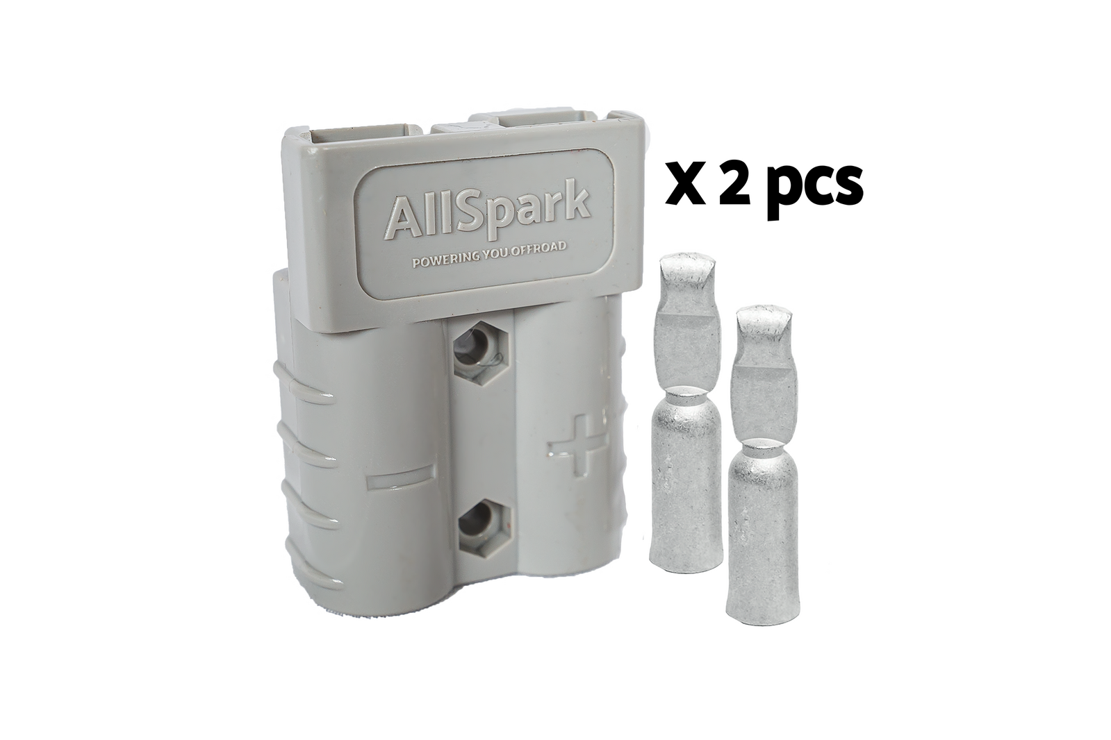 AllSpark 50A Grey Anderson Connector Plug - 2 Pack 10-12 AWG