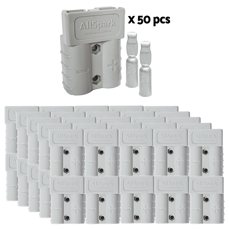 AllSpark 50A Anderson Style Grey Plug Connector - 50 PACK