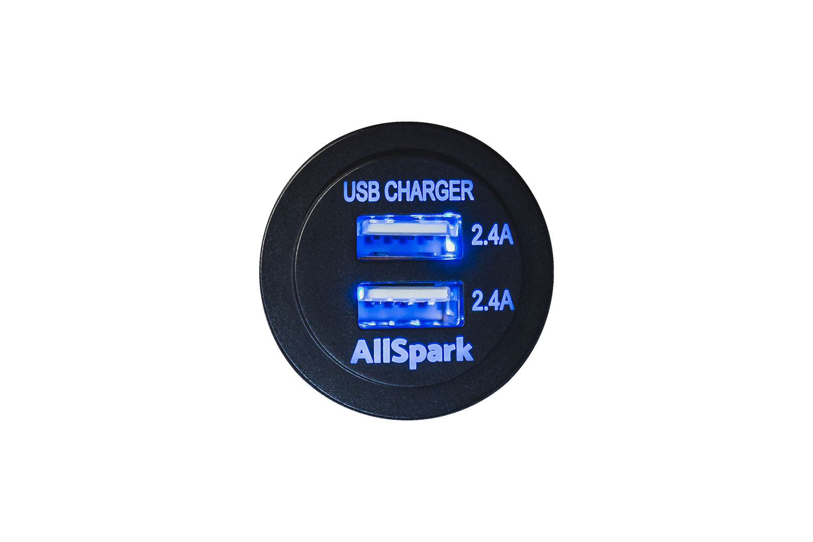 AllSpark Dual 2.4A USB Charging Socket with blue back light