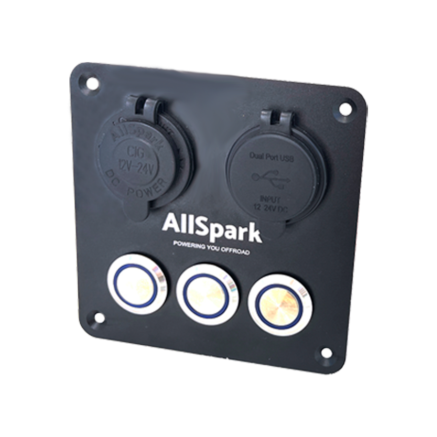 AllSpark 3 way push button switch panel