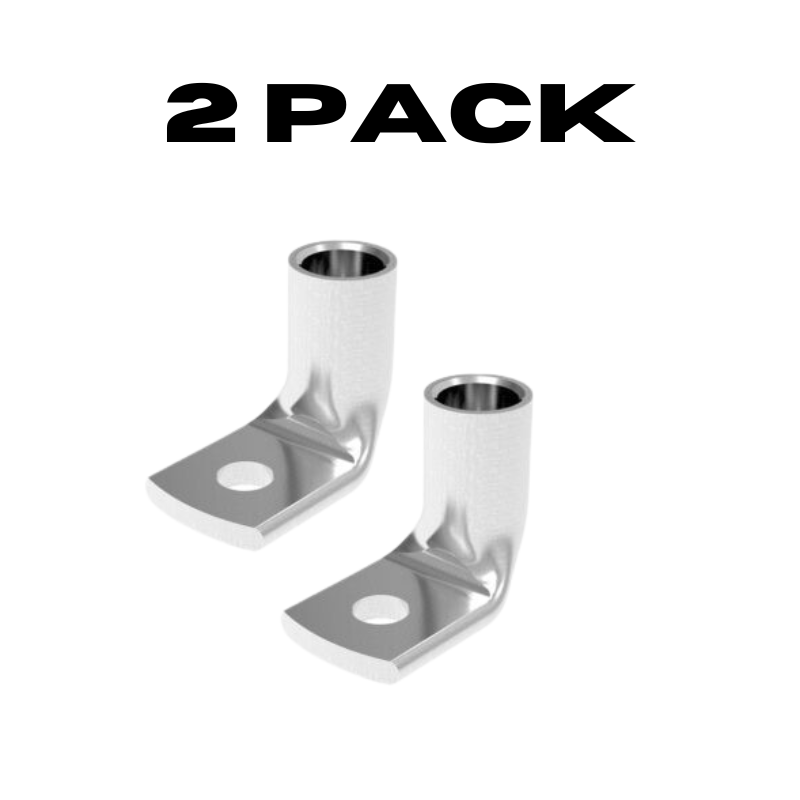 Copper Crimp Lug - Right Angle 25-10 2 Pack