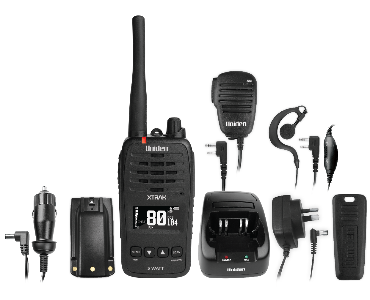 Uniden Hand Held UHF Kit XTRAK 50 BLACK