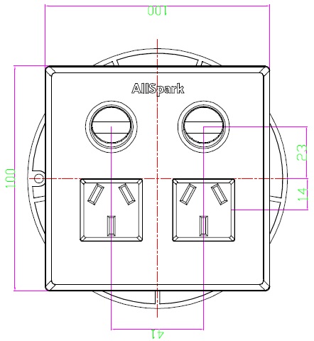 Front panel drawing