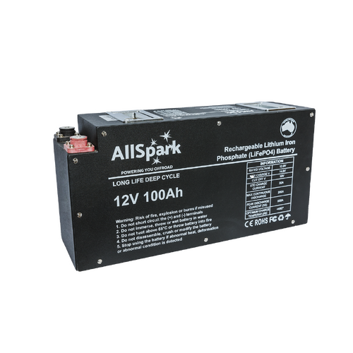 AllSpark Slimline 12V 100ah High Performance LiFePO4 Lithium Battery