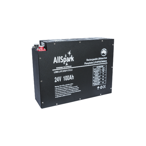 AllSpark Slimline 24V 100ah High Performance LiFePO4 Lithium Battery