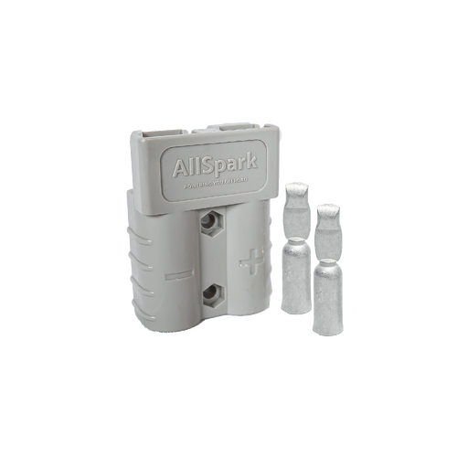 AllSpark 50A Grey Anderson Style Plug Connector Single Plug with contacts - 10-12 AWG