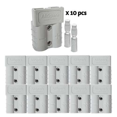 AllSpark 50A Grey Anderson Connector Plug - 10 pack 10-12 AWG