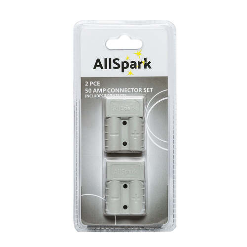 AllSpark 50A Grey Anderson Connector Plug - 2 Pack 10-12 AWG