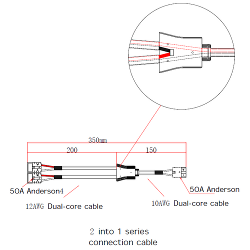 AllSpark Anderson Plug Heavy Duty Double Adapter Cable - SERIES ADAPTOR