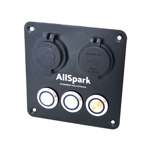 AllSpark 3 way push button switch panel