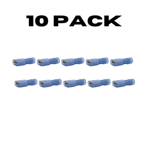 Blue Blade Terminal Female - 6.3mm 10 Pack