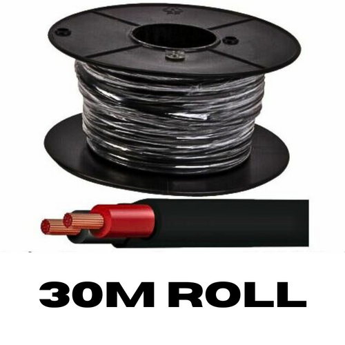 8B&S Twin Core Red & Black with black sheath 30m roll